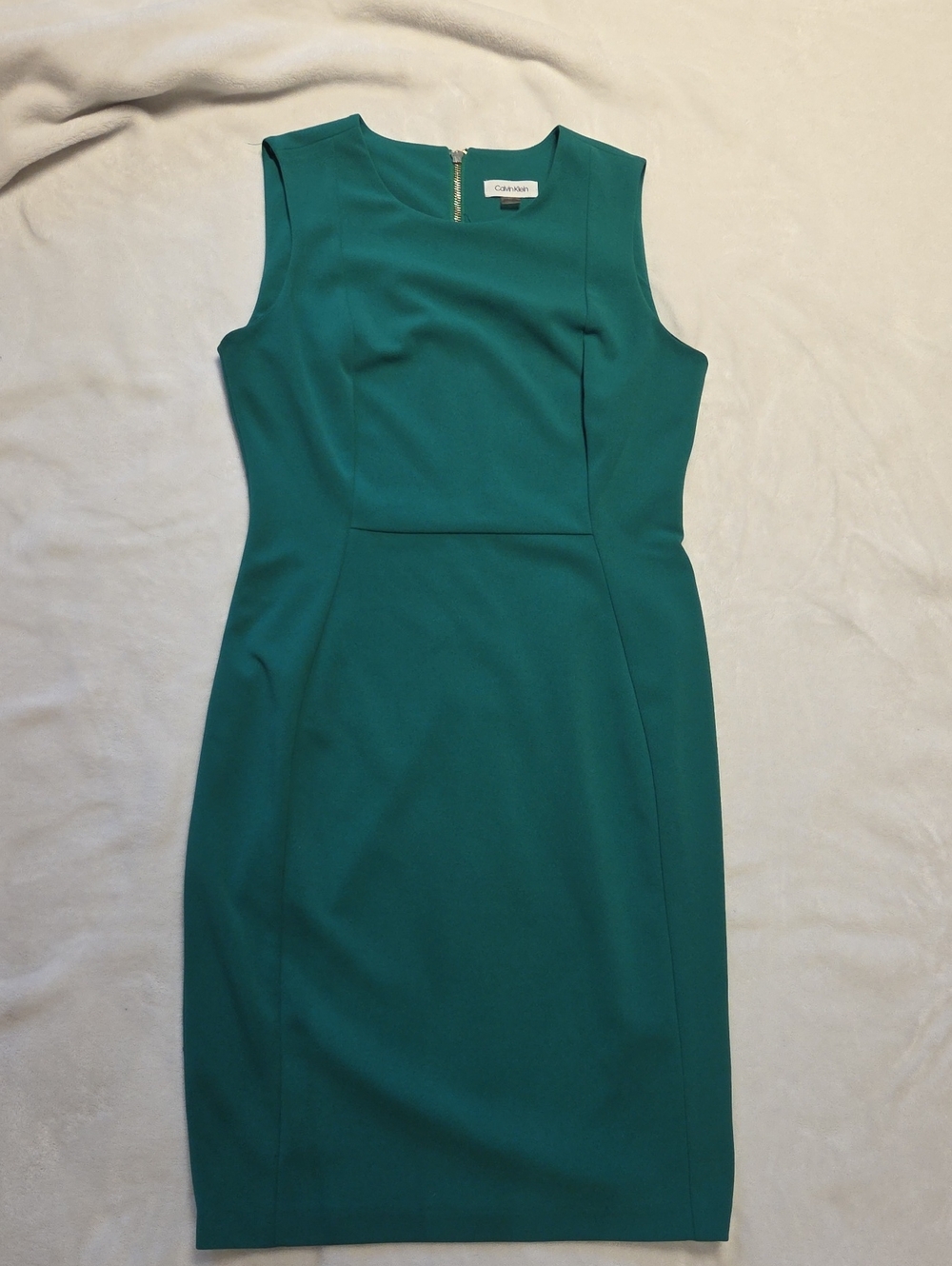 Calvin Klein Green Sheath Midi Dress